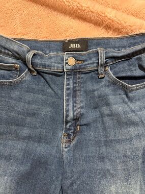 Just Black Women's Wide Leg Blue Jeans with Subtle Fade